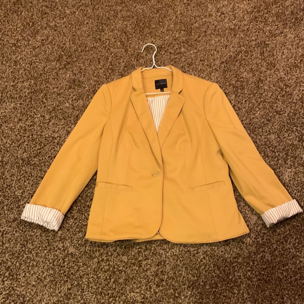 The Limited brand blazer; lightly worn; smoke free home; mustard color; lined